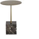 Meridia 24 X 16 inch Antique Brass / Brown End Table